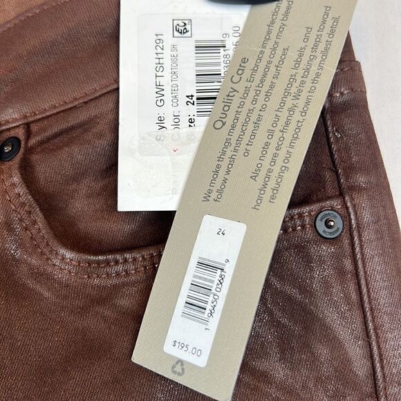 Hudson Jeans Barbara High-Waist BootCut Jeans -Coated Tortoise- Size 24 - Picture 5 of 13